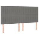 vidaXL sötétszürke szövet LED-es fejtámla 180x5x118/128 cm