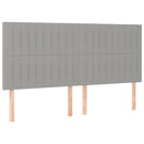 vidaXL világosszürke szövet LED-es fejtámla 200x5x118/128 cm