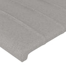 vidaXL világosszürke szövet LED-es fejtámla 200x5x118/128 cm