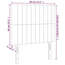 vidaXL sötétzöld bársony LED-es fejtámla 80x5x118/128 cm
