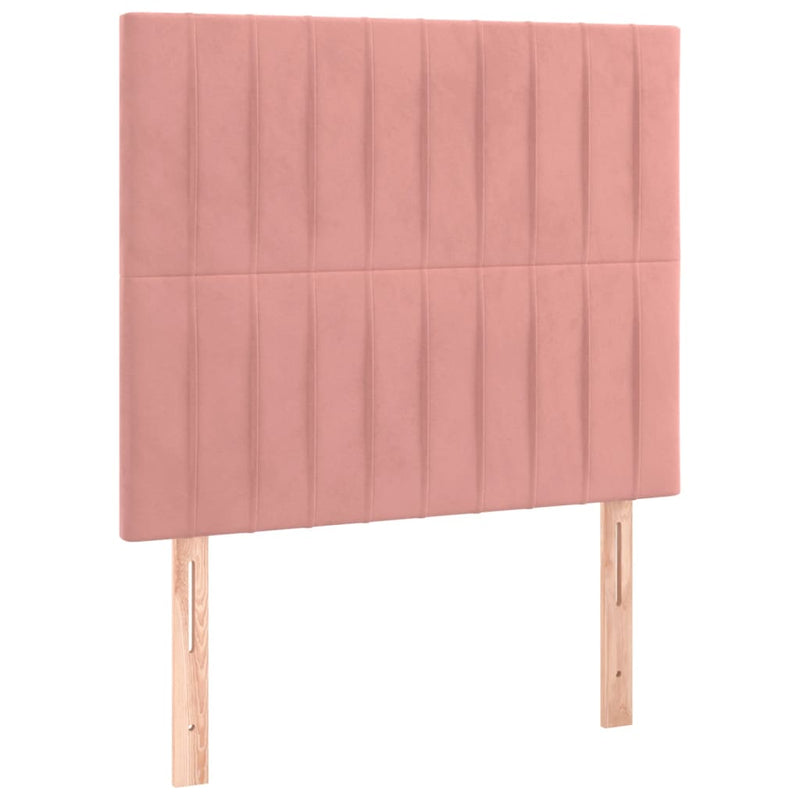vidaXL rózsaszín bársony LED-es fejtámla 80x5x118/128 cm