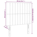 vidaXL sötétzöld bársony LED-es fejtámla 90x5x118/128 cm