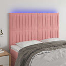 vidaXL rózsaszín bársony LED-es fejtámla 144x5x118/128 cm
