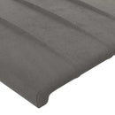 vidaXL világosszürke bársony LED-es fejtámla 160x5x118/128 cm