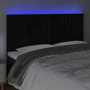 vidaXL fekete bársony LED-es fejtámla 180x5x118/128 cm