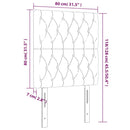 vidaXL sötétbarna szövet LED-es fejtámla 80x7x118/128 cm