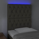 vidaXL tópszínű szövet LED-es fejtámla 80x7x118/128 cm