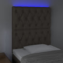 vidaXL tópszínű szövet LED-es fejtámla 80x7x118/128 cm