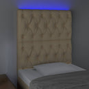 vidaXL krémszínű szövet LED-es fejtámla 80x7x118/128 cm