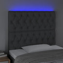 vidaXL sötétszürke szövet LED-es fejtámla 90x7x118/128 cm
