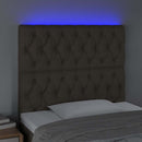 vidaXL tópszínű szövet LED-es fejtámla 90x7x118/128 cm