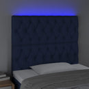 vidaXL kék szövet LED-es fejtámla 90x7x118/128 cm