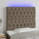 vidaXL tópszínű szövet LED-es fejtámla 100x7x118/128 cm