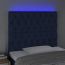 vidaXL kék szövet LED-es fejtámla 100x7x118/128 cm