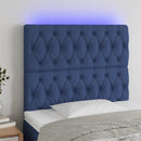 vidaXL kék szövet LED-es fejtámla 100x7x118/128 cm