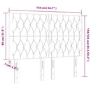 vidaXL tópszínű szövet LED-es fejtámla 144x7x118/128 cm