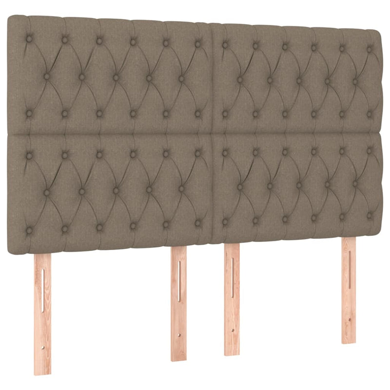 vidaXL tópszínű szövet LED-es fejtámla 160x7x118/128 cm