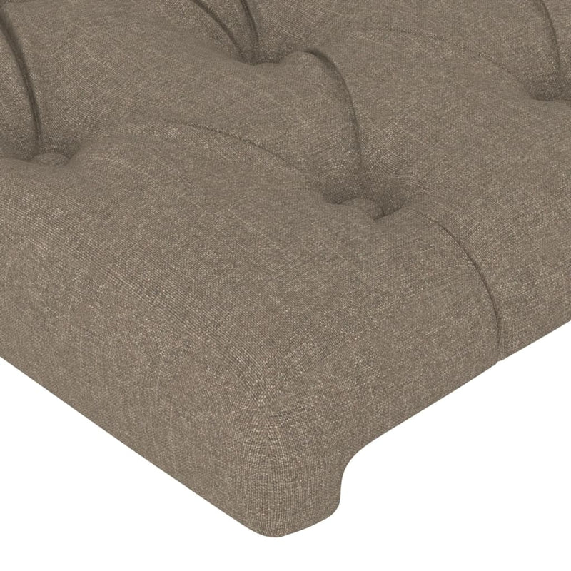 vidaXL tópszínű szövet LED-es fejtámla 160x7x118/128 cm