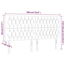 vidaXL sötétbarna szövet LED-es fejtámla 180x7x118/128 cm