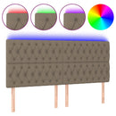 vidaXL tópszínű szövet LED-es fejtámla 180x7x118/128 cm