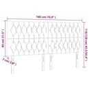 vidaXL tópszínű szövet LED-es fejtámla 180x7x118/128 cm