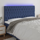 vidaXL kék szövet LED-es fejtámla 180x7x118/128 cm