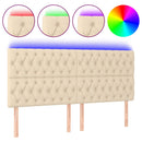 vidaXL krémszínű szövet LED-es fejtámla 200x7x118/128 cm