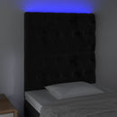 vidaXL fekete bársony LED-es fejtámla 80x7x118/128 cm