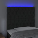vidaXL fekete bársony LED-es fejtámla 100x7x118/128 cm