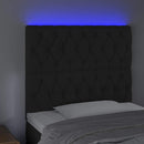 vidaXL fekete bársony LED-es fejtámla 100x7x118/128 cm
