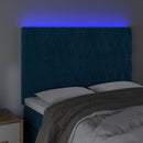 vidaXL sötétkék bársony LED-es fejtámla 160x7x118/128 cm