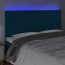 vidaXL sötétkék bársony LED-es fejtámla 180x7x118/128 cm