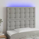 vidaXL világosszürke szövet LED-es fejtámla 80x5x118/128 cm