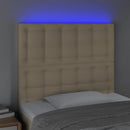 vidaXL krémszínű szövet LED-es fejtámla 80x5x118/128 cm