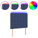 vidaXL kék szövet LED-es fejtámla 80x5x118/128 cm