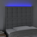 vidaXL világosszürke szövet LED-es fejtámla 90x5x118/128 cm