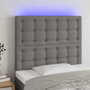 vidaXL sötétszürke szövet LED-es fejtámla 90x5x118/128 cm