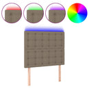 vidaXL tópszínű szövet LED-es fejtámla 90x5x118/128 cm