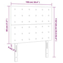 vidaXL fekete szövet LED-es fejtámla 100x5x118/128 cm
