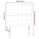 vidaXL sötétbarna szövet LED-es fejtámla 100x5x118/128 cm