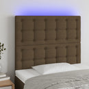 vidaXL sötétbarna szövet LED-es fejtámla 100x5x118/128 cm