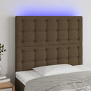 vidaXL sötétbarna szövet LED-es fejtámla 100x5x118/128 cm