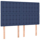 vidaXL kék szövet LED-es fejtámla 144x5x118/128 cm