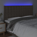 vidaXL tópszínű szövet LED-es fejtámla 160x5x118/128 cm