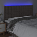 vidaXL tópszínű szövet LED-es fejtámla 160x5x118/128 cm