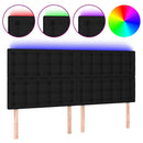 vidaXL fekete szövet LED-es fejtámla 180x5x118/128 cm