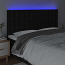 vidaXL fekete szövet LED-es fejtámla 180x5x118/128 cm