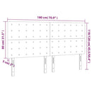 vidaXL kék szövet LED-es fejtámla 180x5x118/128 cm