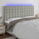 vidaXL világosszürke szövet LED-es fejtámla 200x5x118/128 cm