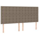 vidaXL tópszínű szövet LED-es fejtámla 200x5x118/128 cm
